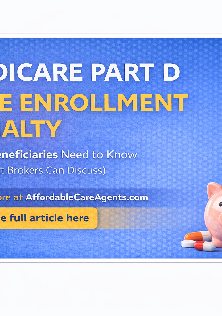 Medicare Part D Late Enrollment Penalty: What Beneficiaries Need to Know & What Brokers Are Allowed to Discuss